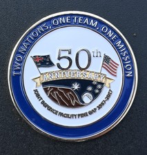 Joint Defence Facility Pine Gap JDFPG 50th Anniversary Challenge Coin picture