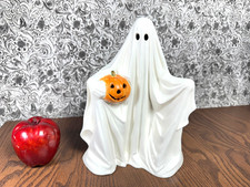 RARE Vintage Halloween Ghost & Jack O Lantern Pumpkin Byron Ceramic Mold 1972 picture
