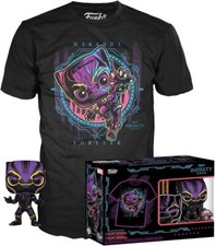 POP and Tee Marvel Infinity Saga Black Panther Size Large T-Shirt bundle Box picture