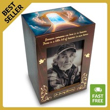 Wood Cremation Urn with Photo Frame for Human Ashes Adult - Best Offer - Heaven picture