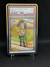 2025 Topps Chrome Disney Woody Gold Mini Diamond /50 PSA 9 picture