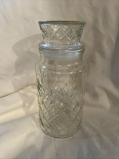 Vintage 1983 Mr. Peanut Glass Jar Cannister with Lid Anchor Hocking Made in USA picture