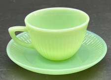 Jadeite Jadite Jane Ray Demitasse Cup and Saucer picture