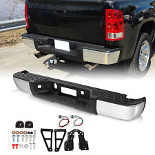 Chrome Rear Bumper for 2007-2013 Chevy Silverado Sierra 1500 WITHOUT Sensor Hole picture