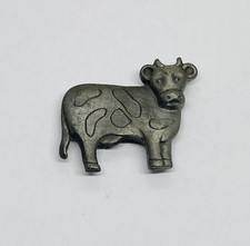 Vintage 1980s Diary Cow Metal Fridge Magnet 1.5” Art Decor 27 picture