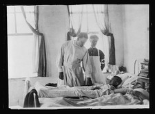 Photo:1910s Hospital Ward Nurse Doctors Patient Black Woman Cross Armbands picture