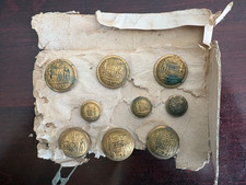 Rare Post-Civil War MD State Seal Buttons on Original