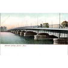 c1905 Harvard Bridge Boston MA Original Postcard PC9 picture