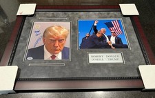 Framed Navy SEAL Robert O’Neill Signed Donald Trump Photo Collage President PSA picture