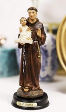 Ebros Saint Anthony of Padua Carrying Baby Jesus and The Bible Statue 5.25