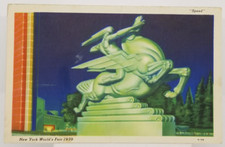 NEW YORK World's Fair Communications Building c1939 NY Postcard picture