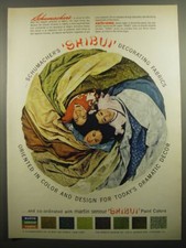 1960 Schumacher's Shibui Fabrics and Martin Senour Paint Advertisement picture