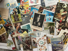 Lot of 50 Vintage Greeting Cards, German from  50’s - 60’s picture