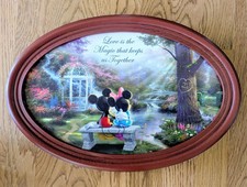 DISNEY Thomas Kinkade Magic of Love Bradford Exchange Framed Plate Diversity picture