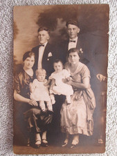 Antique Family Portrait Real Photo Postcard, 1920's picture