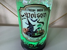 Cracker Barrel Poison Witches Brew Halloween Huge Bottle Glitter Water Globe picture