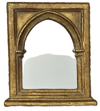 Vintage Kulicke Collection Gothic Arch With Mirror In Gold Frame 8.5 x 10.75 picture