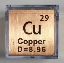 Metal Cube 99.9% Pure Periodic Table Element Engraved Density Collection + Case picture