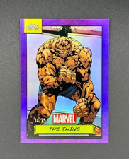 2024 Topps Chrome Marvel #10 The Thing Doom Spider Wolverine TRUE PURPLE /75 picture