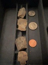 Native American Arrowhead Corner Notched Chert Point Artifact ~ 2” picture