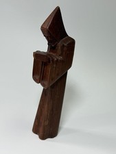 Vintage Hand Carved Wood Monk Friar Reading Book Statue Figurine 8