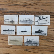 Rare 1910'S Antique RPPC Photos of Naval US Navy Ships & Transport Steamers picture