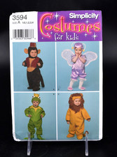 Simplicity Costumes for Kids Toddler 3594 UNCUT Sewing Pattern Lion Frog Monkey picture