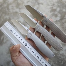 PuddyGo Mini Cortex Folding Knife Titanium Scales VG-10 Blade 18cm picture