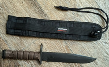 Vintage OKC3S Fighting Knife Bayont Genuine USMC Ontario Knife + Scabbard MOLLE picture