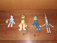 1983 Kurt Adler Wizard Of OZ Ornaments Pull String Lion Tinman Scarecrow Dorothy picture