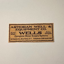 Artesian Well Equipment Co Complete Water Supply Systems NY NY 1929 Ad 4AF2-S16 picture
