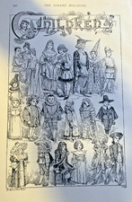 1893 Vintage Magazine Illustration A 1000 Years of Children's Clothes picture
