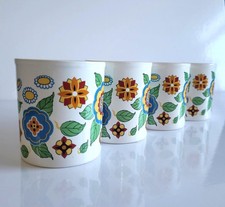 Vintage 1970s Royal Alma Staffordshire Ironstone Mug Set, Flower Power Stoneware picture
