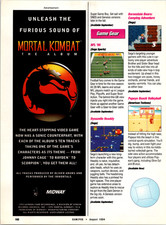 Mortal Kombat Album 1994 GamePro Magazine Ad Vintage Dragon Logo Midway Sega picture