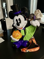 2026 Disney Parks Vampire Mickey Mouse Halloween Light Up Popcorn Bucket NEW picture