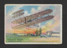 c1910 T28 Khedival Tobacco Card - Oxford Aeroplane Series - The Wright Brothers picture