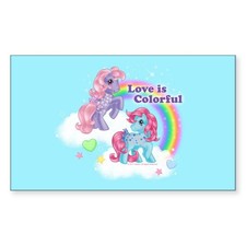 CafePress My Little Pony Retro Love Is C Sticker (rect.) (120891501) picture
