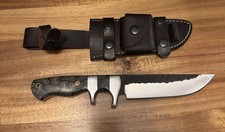 CFK Cutlery handmade AUS-8 Hunting knife and sheath picture