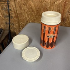 Vintage 1971 King Seeley 10 Ounce Thermos Orange Brown picture