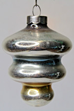 VTG pre WWII Striped Glass TORNADO DROP Christmas Ornament Shiny Brite US of A 4 picture