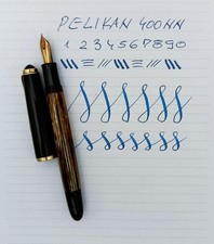 PELIKAN 400NN Piston Tortoise Fountain Pen 14k  EF Nib Excellent Vintage RARE picture