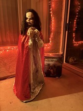 Spirit Halloween Rosemary Zombie Girl Animated Halloween Prop W Box Tested Rare picture