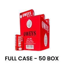 QWEYS King Size Red Cigarette Filter Tubes Full Case  50 BOX picture