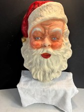 VINTAGE LARGE 1940'S PAPER MACHE SANTA CLAUS FACE picture