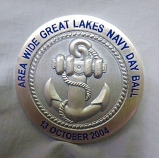 Great Lakes Navy Day Ball Challenge Coin 13 October 2004 