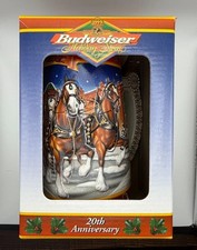 1999 Budweiser Holiday Stein 20th Anniversary 