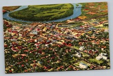 1951 Aerial View Of Montgomery Alabama AL Linen Vintage Postcard picture