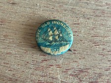 Save Old Ironsides Pinback US Frigate Constitution 1797-1925 BAD Vtg Button Pin picture