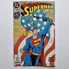 SUPERMAN #69 Comic Book with Bag And Board NM 9.4 DC 1992 Justice League JLA Vtg picture