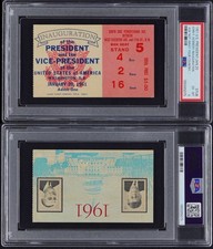 1961 JFK Ticket President John F. Kennedy “Ask Not” Speech Inauguration  PSA 6 picture